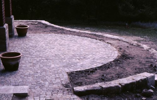 Sitzplatz ober der Mauer Juni 1986