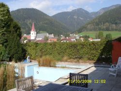 Ausblick zur Kirche